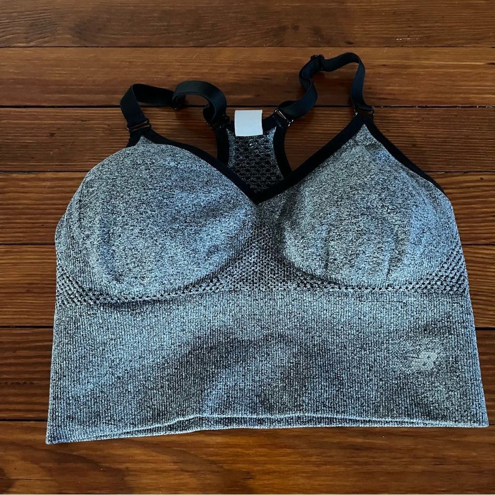 NB New Balance Blue Racerback Athletic Sports Bra,Light Padding Removable.Size S